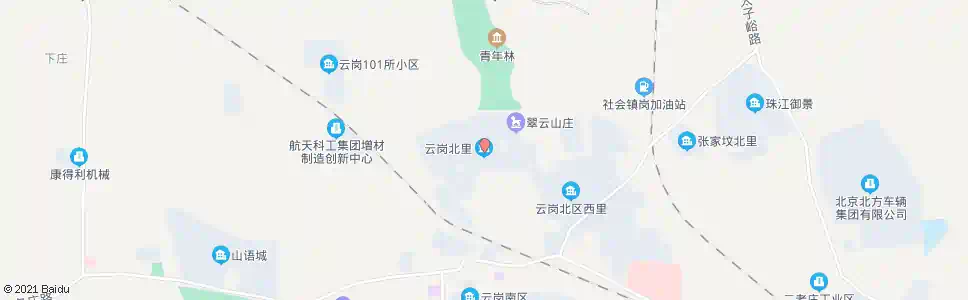 北京云岗北里_公交站地图_北京公交_妙搜公交查询2025