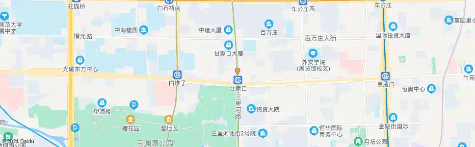 北京甘家口北_公交站地图_北京公交_妙搜公交查询2025