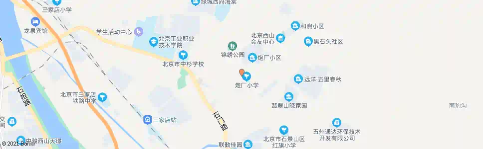 北京炮厂西小区_公交站地图_北京公交_妙搜公交查询2025