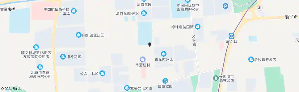 北京后沙峪小学南_公交站地图_北京公交_妙搜公交查询2025