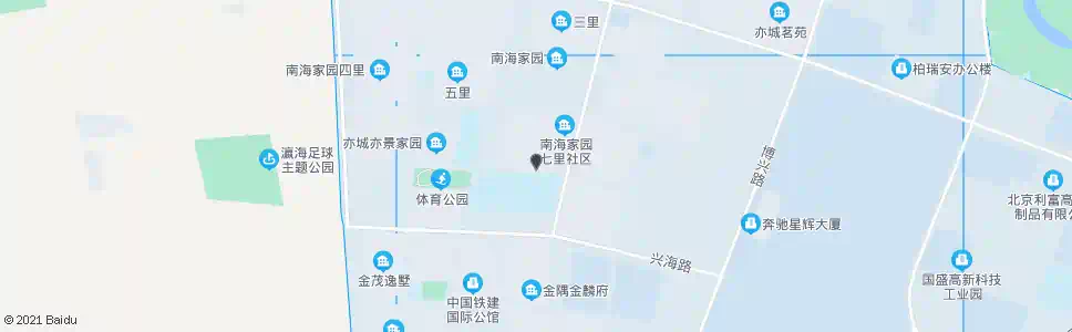 北京南海家园七里南门_公交站地图_北京公交_妙搜公交查询2025