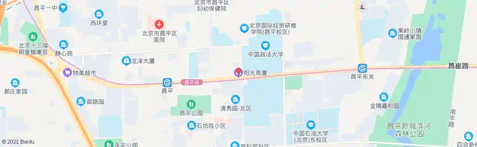 北京昌平阳光商厦_公交站地图_北京公交_妙搜公交查询2025