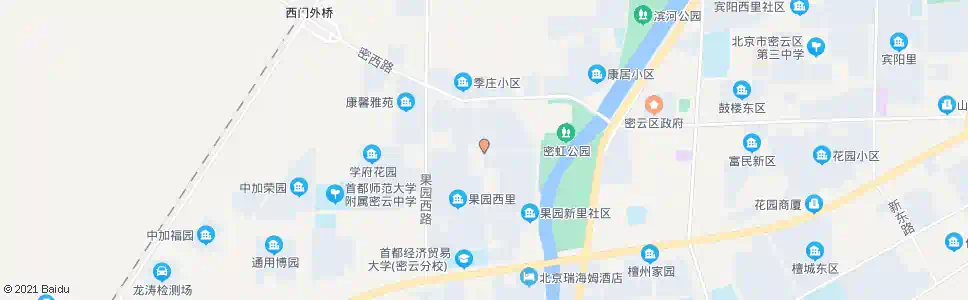北京果园新里_公交站地图_北京公交_妙搜公交查询2025
