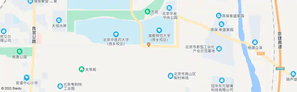 北京首都师范大学(良乡)_公交站地图_北京公交_妙搜公交查询2025