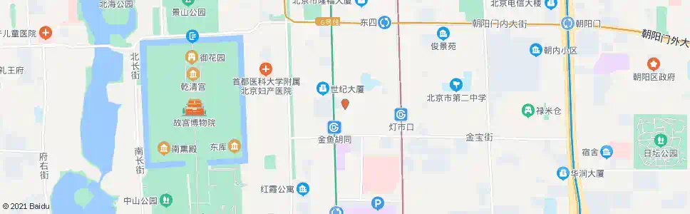 北京王府井大街(天伦王朝酒店)_公交站地图_北京公交_妙搜公交查询2025
