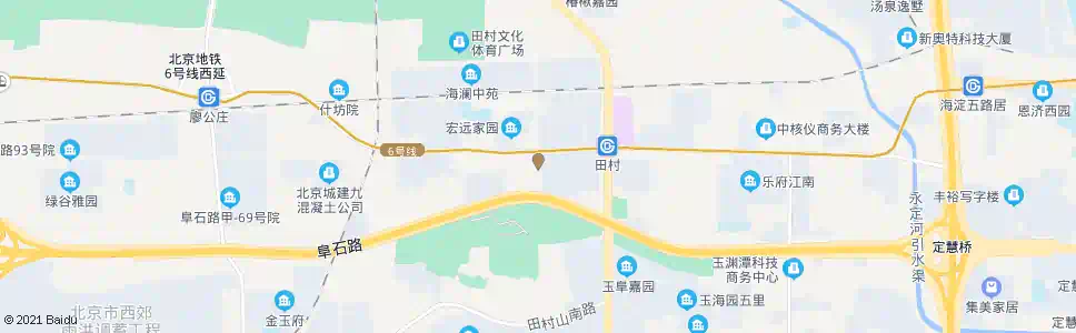 北京田村东路南口_公交站地图_北京公交_妙搜公交查询2025