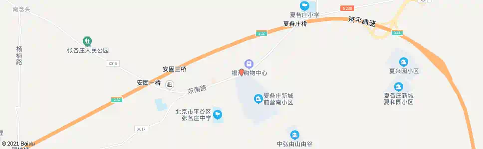 北京夏各庄_公交站地图_北京公交_妙搜公交查询2025