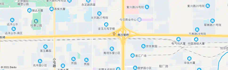 北京南沙窝桥(北行)_公交站地图_北京公交_妙搜公交查询2025
