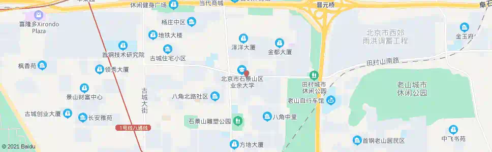 北京八角北路_公交站地图_北京公交_妙搜公交查询2025