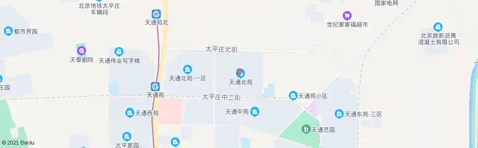 北京天通北苑二区南_公交站地图_北京公交_妙搜公交查询2025