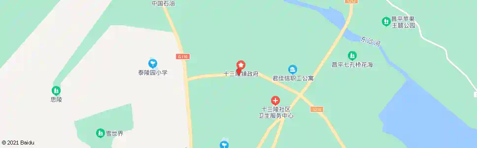 北京十三陵镇政府_公交站地图_北京公交_妙搜公交查询2025