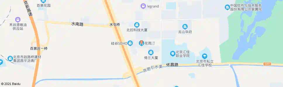 北京花雨汀_公交站地图_北京公交_妙搜公交查询2025