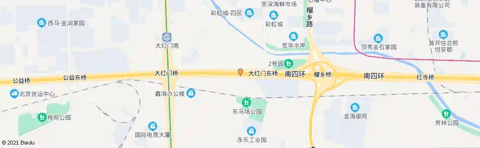 北京大红门东桥_公交站地图_北京公交_妙搜公交查询2025