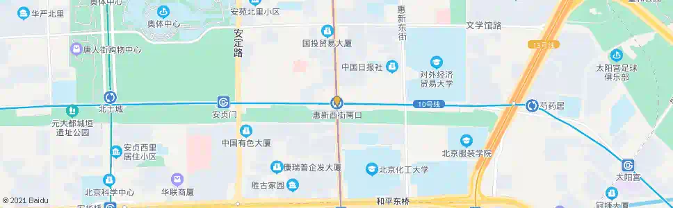 北京地铁惠新西街南口站_公交站地图_北京公交_妙搜公交查询2025