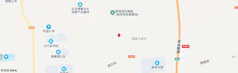 北京查家马坊_公交站地图_北京公交_妙搜公交查询2025