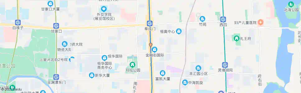 北京阜成门南_公交站地图_北京公交_妙搜公交查询2025