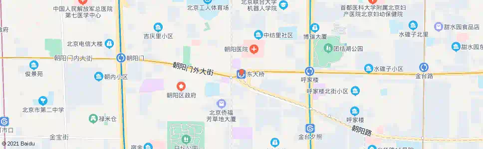 北京东大桥环岛_公交站地图_北京公交_妙搜公交查询2025