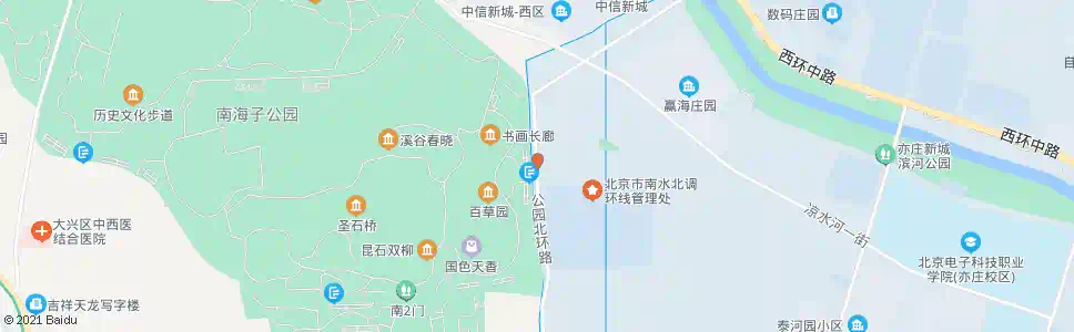 北京三海子东路_公交站地图_北京公交_妙搜公交查询2025