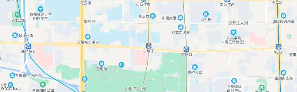 北京白堆子站_公交站地图_北京公交_妙搜公交查询2025