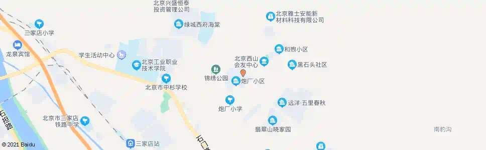 北京炮厂小区_公交站地图_北京公交_妙搜公交查询2025