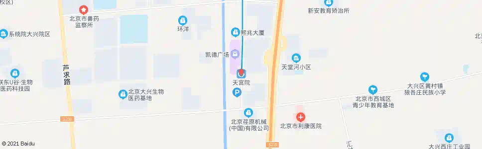 北京地铁天宫院站南_公交站地图_北京公交_妙搜公交查询2025