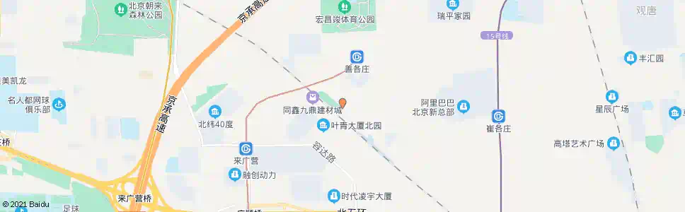 北京善各庄西站(北行)_公交站地图_北京公交_妙搜公交查询2025