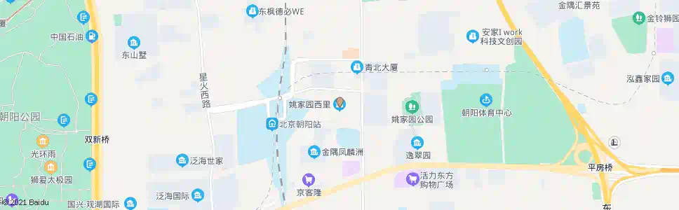 北京姚家园西里_公交站地图_北京公交_妙搜公交查询2025