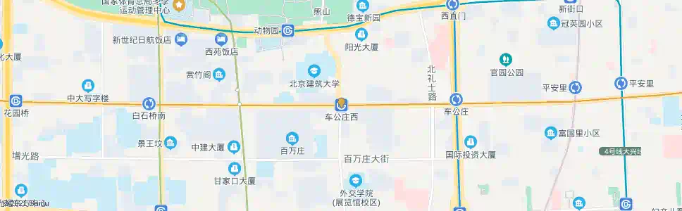 北京车公庄西_公交站地图_北京公交_妙搜公交查询2025