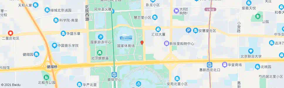北京国家体育场东(鸟巢)_公交站地图_北京公交_妙搜公交查询2025