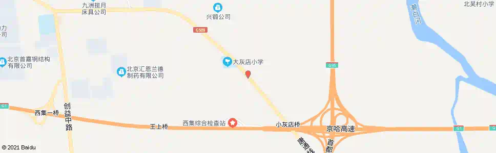 北京大灰店村_公交站地图_北京公交_妙搜公交查询2025