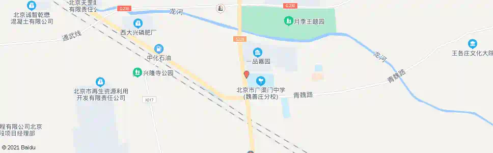 北京魏善庄中学_公交站地图_北京公交_妙搜公交查询2025