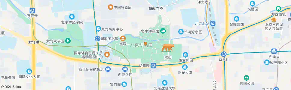 北京动物园站_公交站地图_北京公交_妙搜公交查询2025