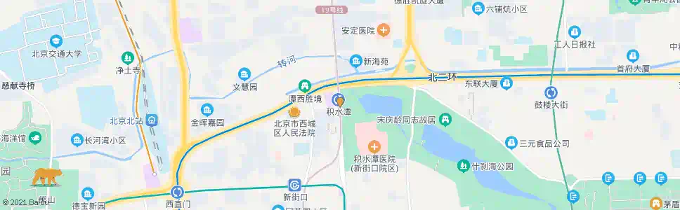 北京积水潭桥南_公交站地图_北京公交_妙搜公交查询2025