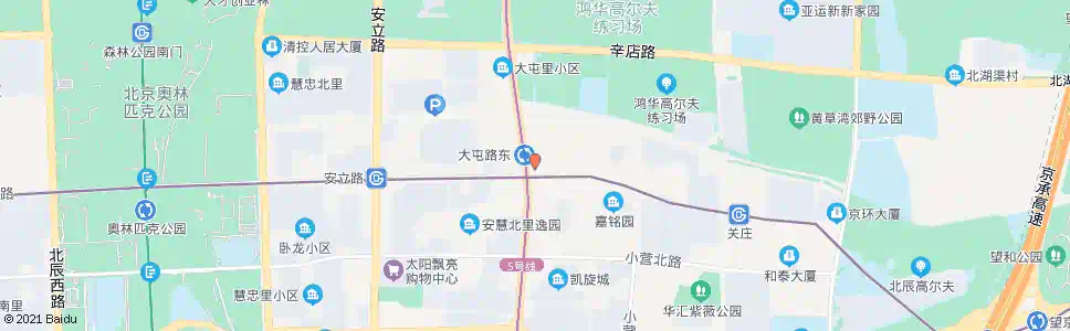 北京大屯_公交站地图_北京公交_妙搜公交查询2025