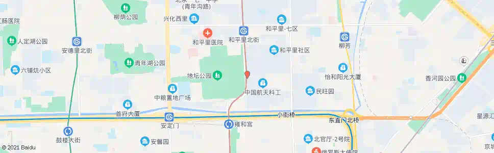 北京地坛东门_公交站地图_北京公交_妙搜公交查询2025