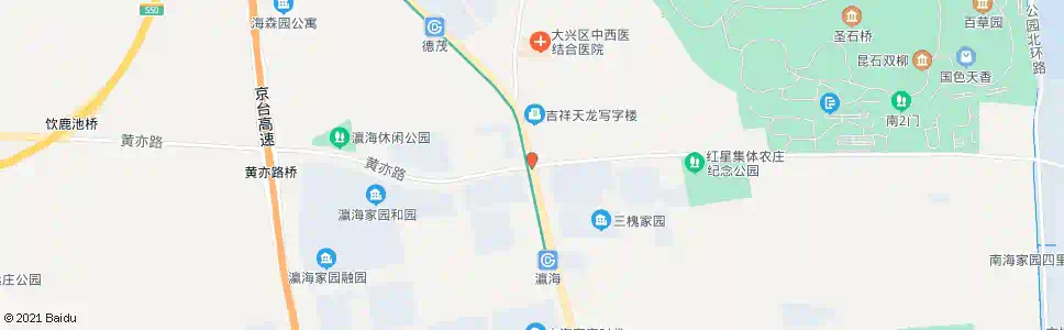 北京灜海路口北_公交站地图_北京公交_妙搜公交查询2025