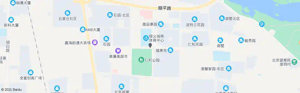北京顺义体育中心_公交站地图_北京公交_妙搜公交查询2025