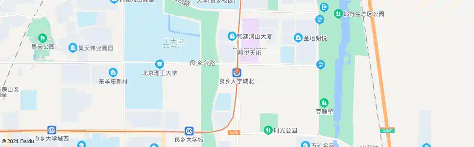 北京地铁良乡大学城北站_公交站地图_北京公交_妙搜公交查询2025