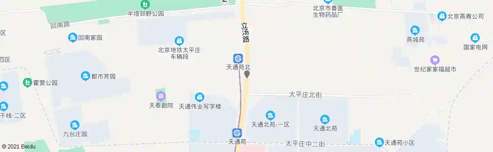 北京地铁天通苑北站南_公交站地图_北京公交_妙搜公交查询2025