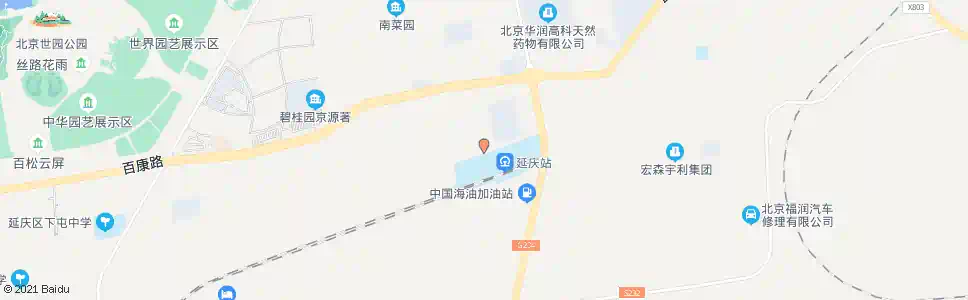 北京延庆火车站北广场_公交站地图_北京公交_妙搜公交查询2025