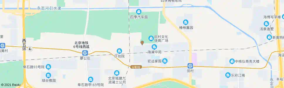 北京田村北路西口_公交站地图_北京公交_妙搜公交查询2025