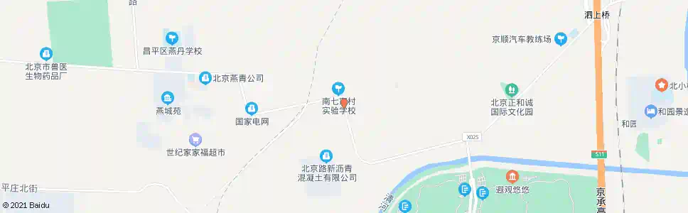 北京南七家路口_公交站地图_北京公交_妙搜公交查询2025