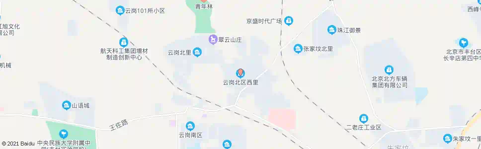 北京云岗北区西里_公交站地图_北京公交_妙搜公交查询2025
