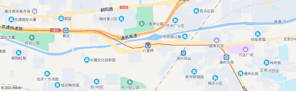 北京八里桥_公交站地图_北京公交_妙搜公交查询2025