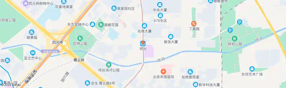 北京将台洼_公交站地图_北京公交_妙搜公交查询2025
