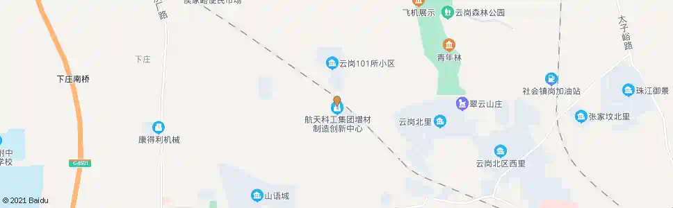 北京云岗1O1所_公交站地图_北京公交_妙搜公交查询2025