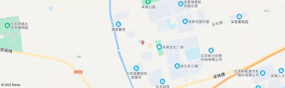 北京采育中街_公交站地图_北京公交_妙搜公交查询2025