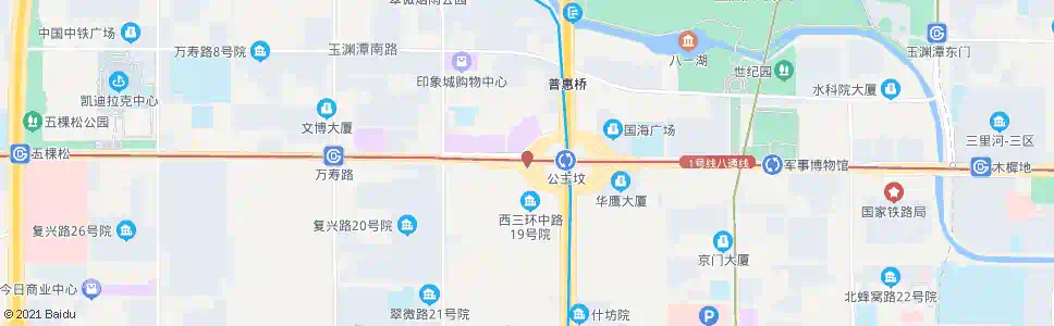 北京公主坟西_公交站地图_北京公交_妙搜公交查询2025