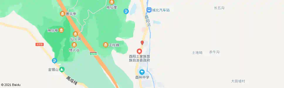 重庆酉阳民族会场_公交站地图_重庆公交_妙搜公交查询2025