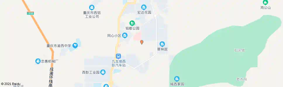 重庆西彭三村_公交站地图_重庆公交_妙搜公交查询2025